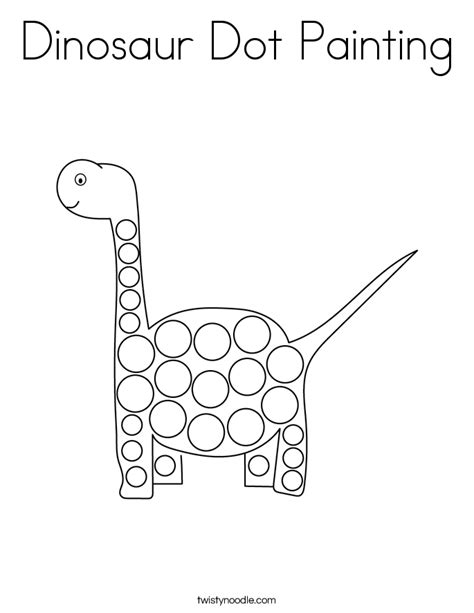 Dinosaur Dot Art Printable